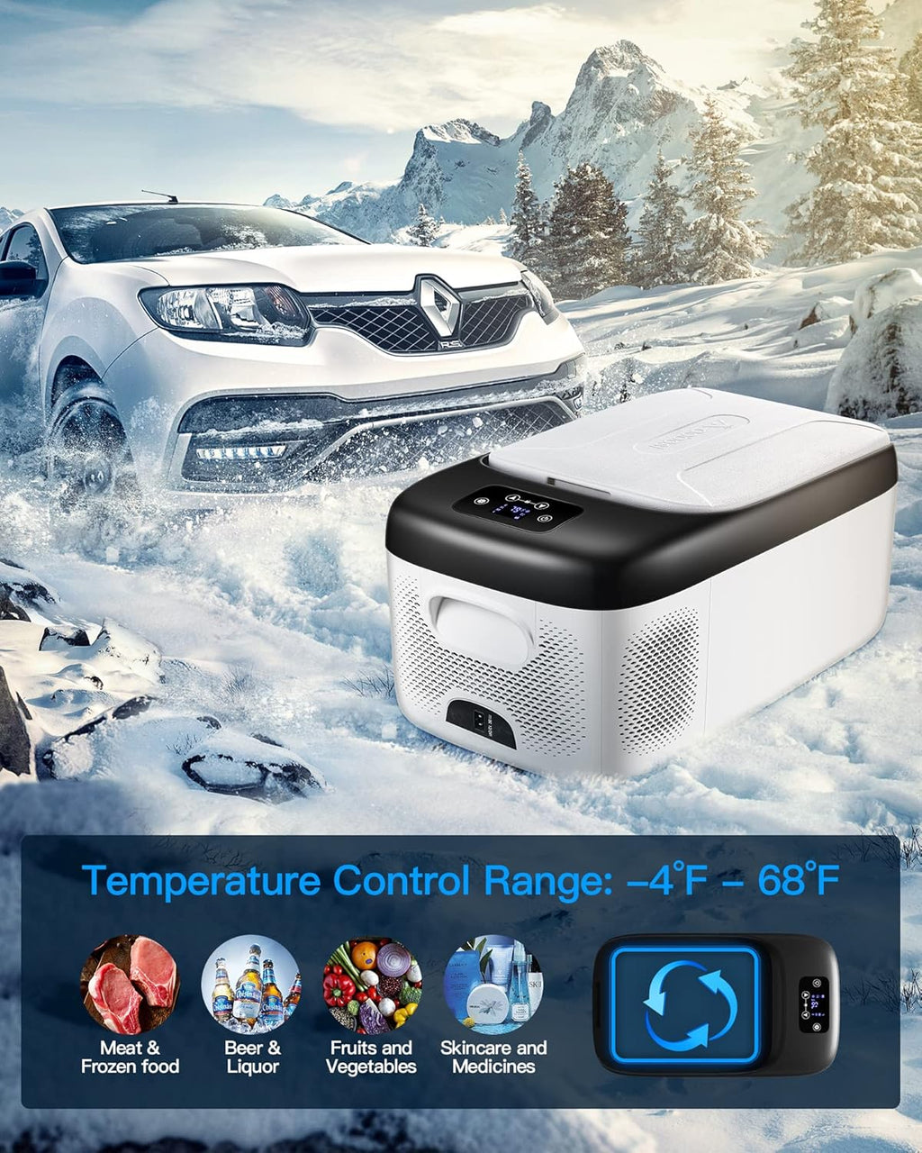20 Quart Portable Car Refrigerator Freezer with APP Control E56756