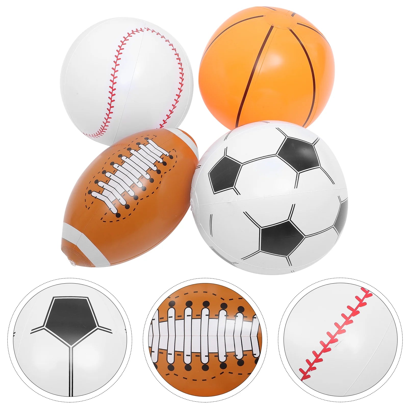 Inflatable Beach Ball Set of 4 I3728