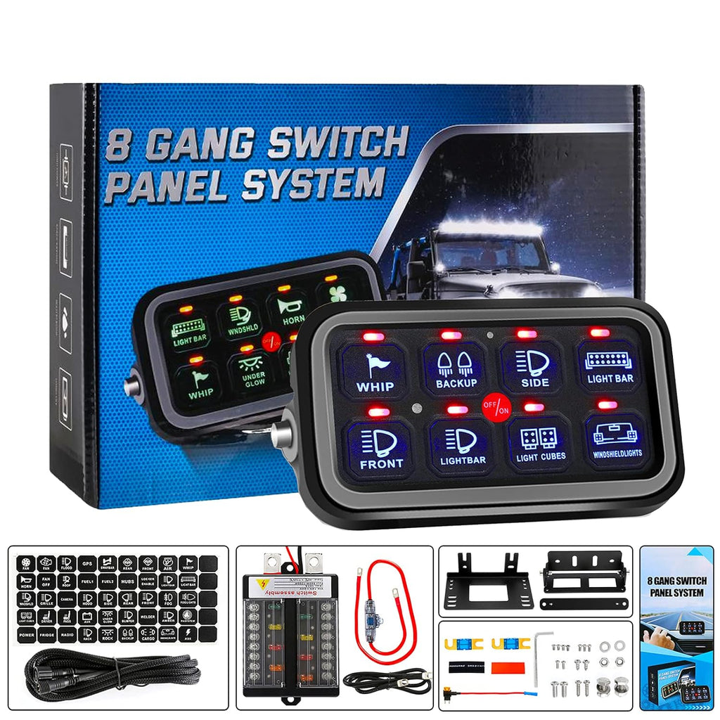 8 Gang Switch Panel with Solid State Relay B948
