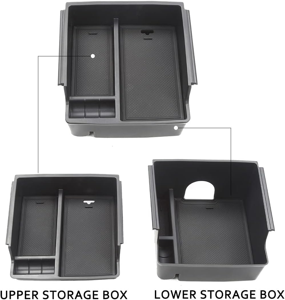 Central Armrest Storage Box Center Console Tray Organizer Pack of 2 W14935
