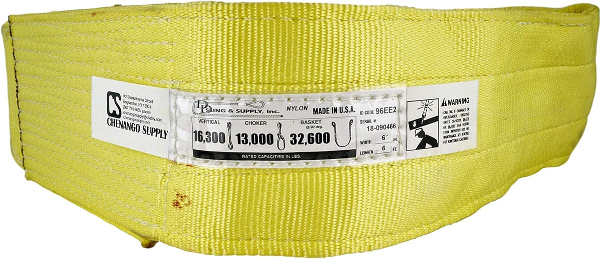 Nylon Lifting Slings, Eye & Eye, 4" x 8', 2 Ply, Pack of 2 R810