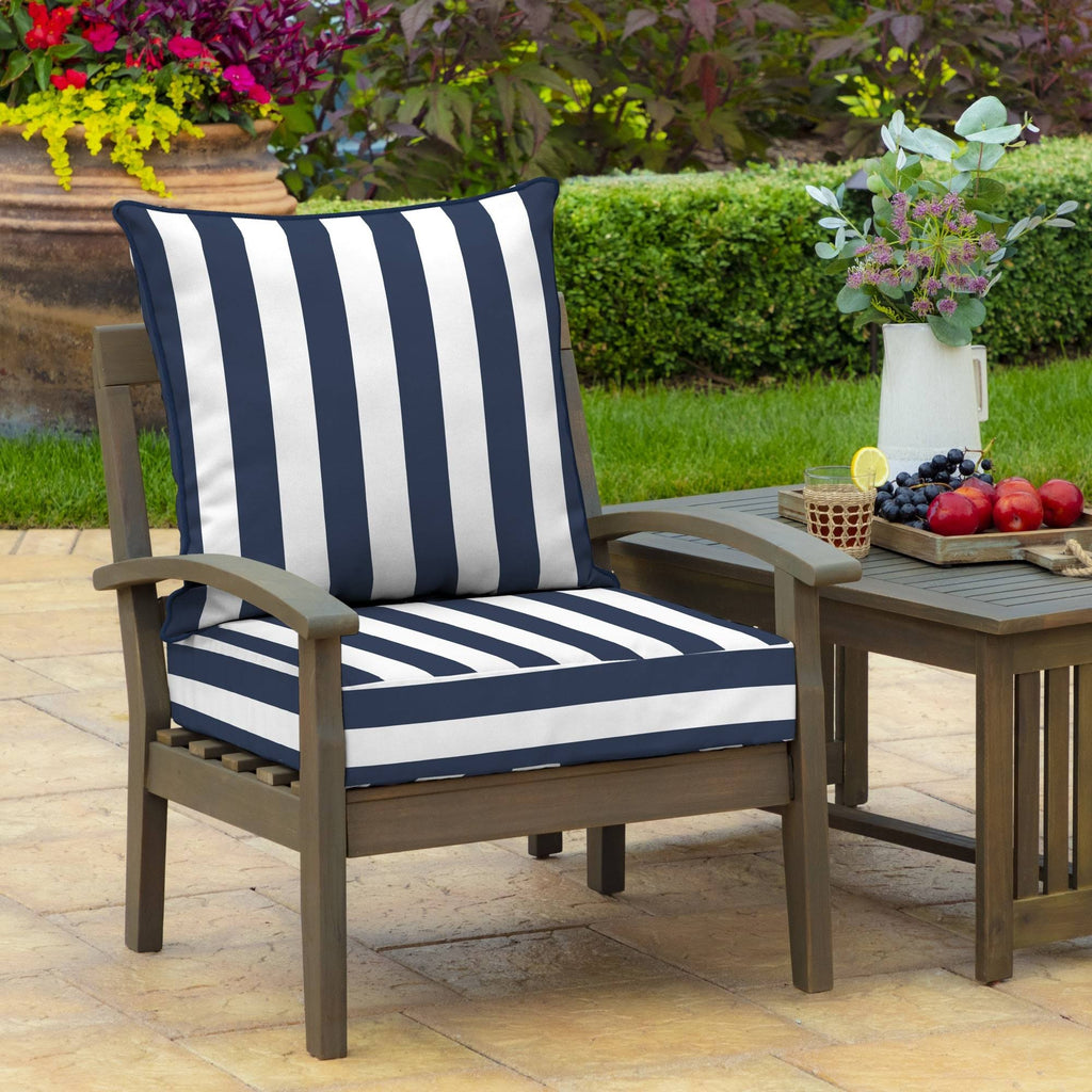 Cabana Stripe Outdoor Deep Seat Set V36725