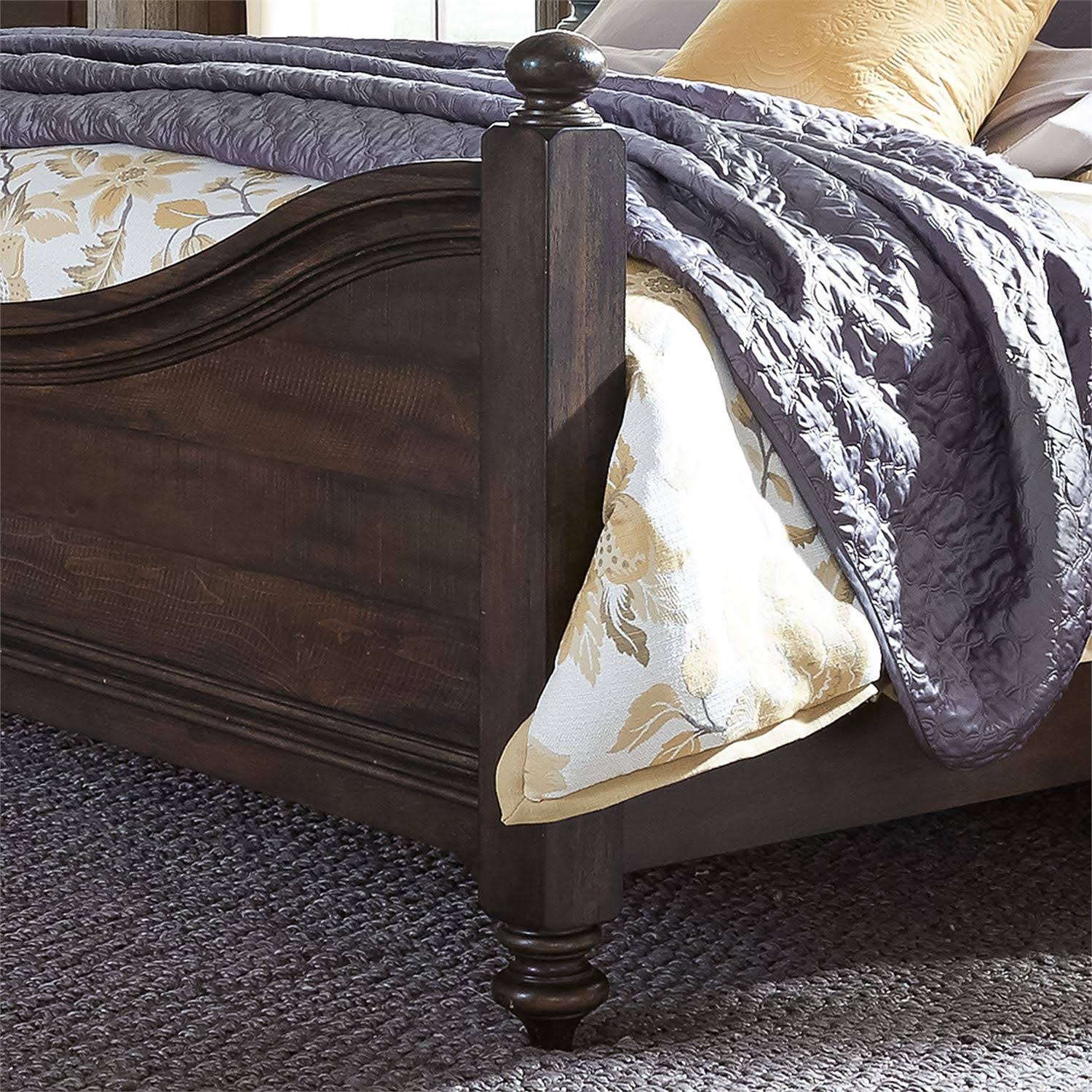 2 Drawer Nightstand, Dark Brown F34532