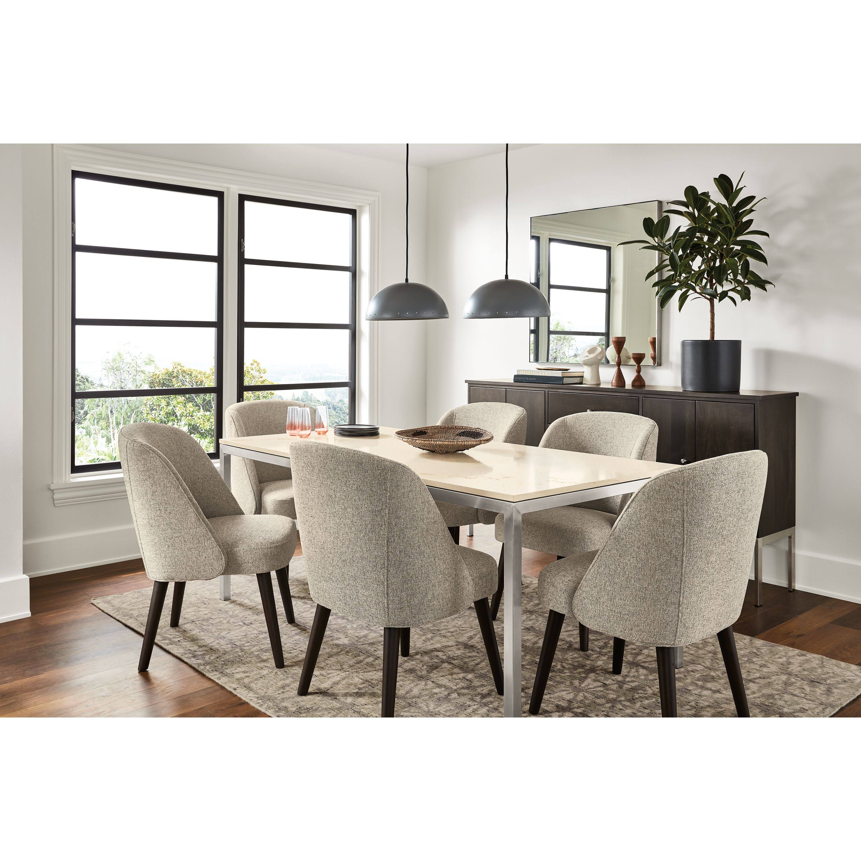 Modern Cora Side Chair in Declan Olive with Charcoal Legs Green Performance Fabric B897106