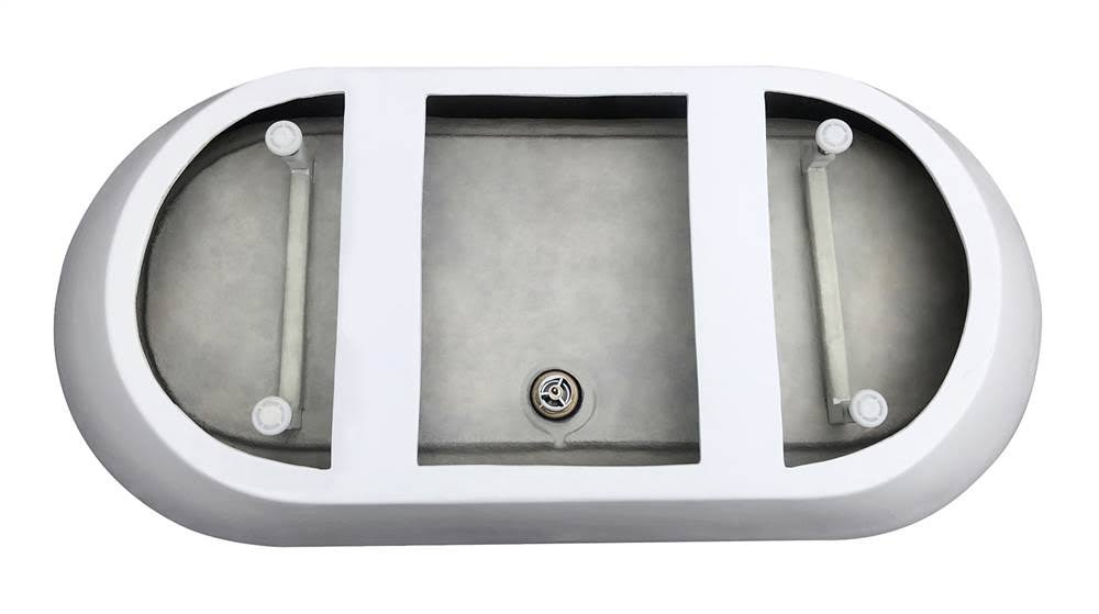 White Freestanding Bathtub with Matte Black Drain and Overflow Trim C5521