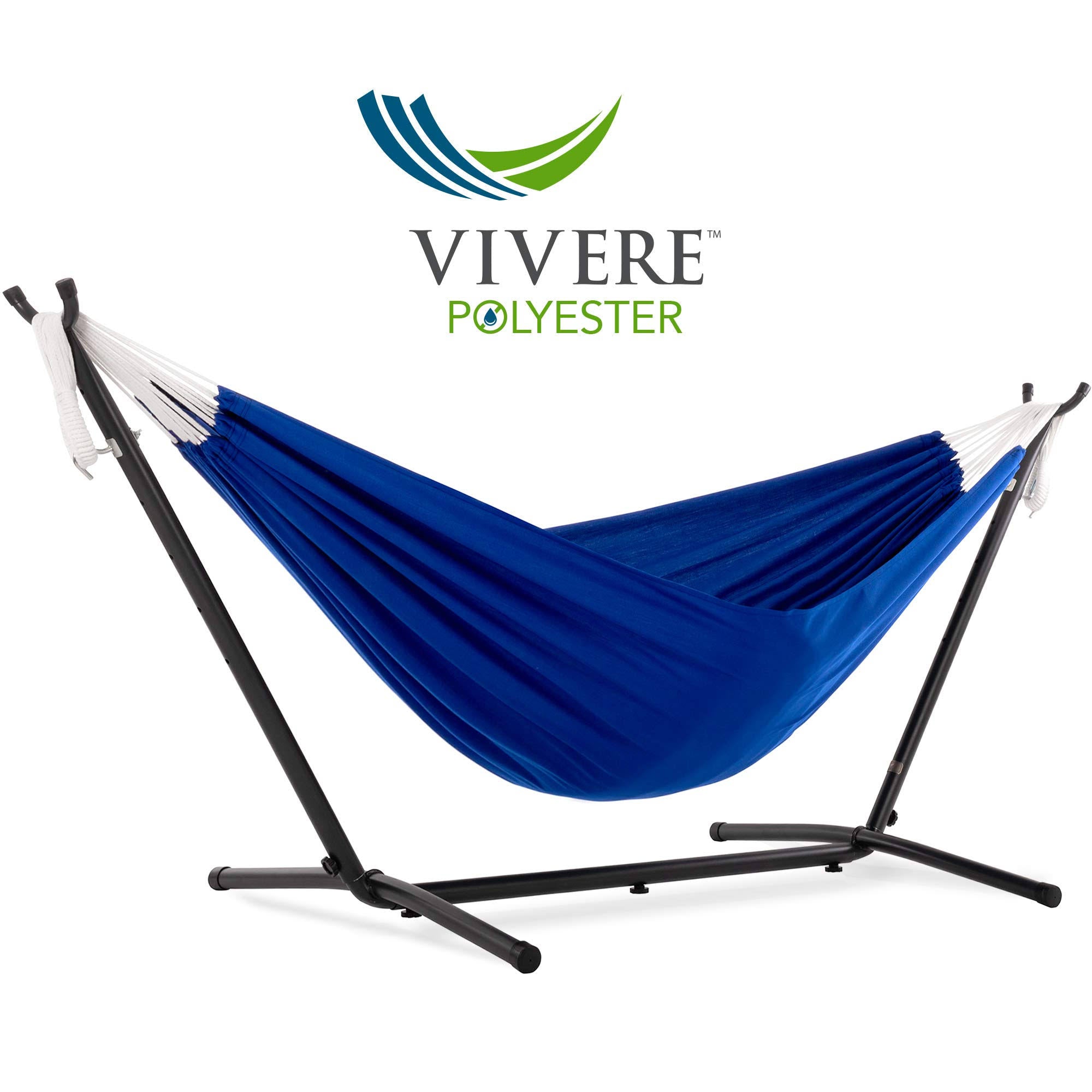Royal Blue Polyester Hammock with Stand Q62954