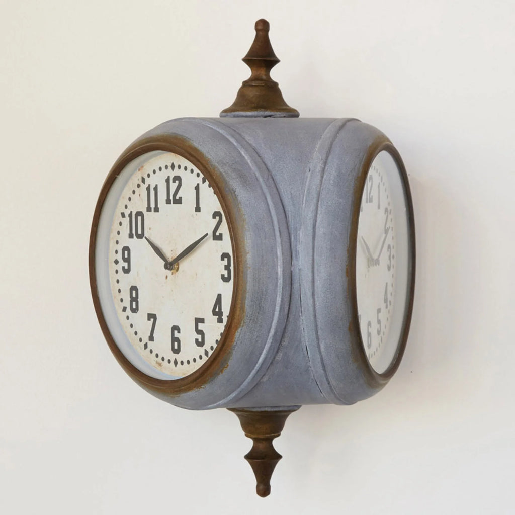 Metal Double Sided Wall Clock N611772