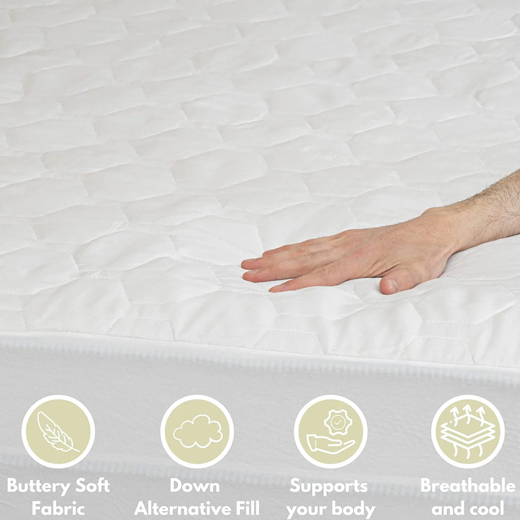 King Size Hypoallergenic Mattress Pad Protector with Deep Pockets U856638