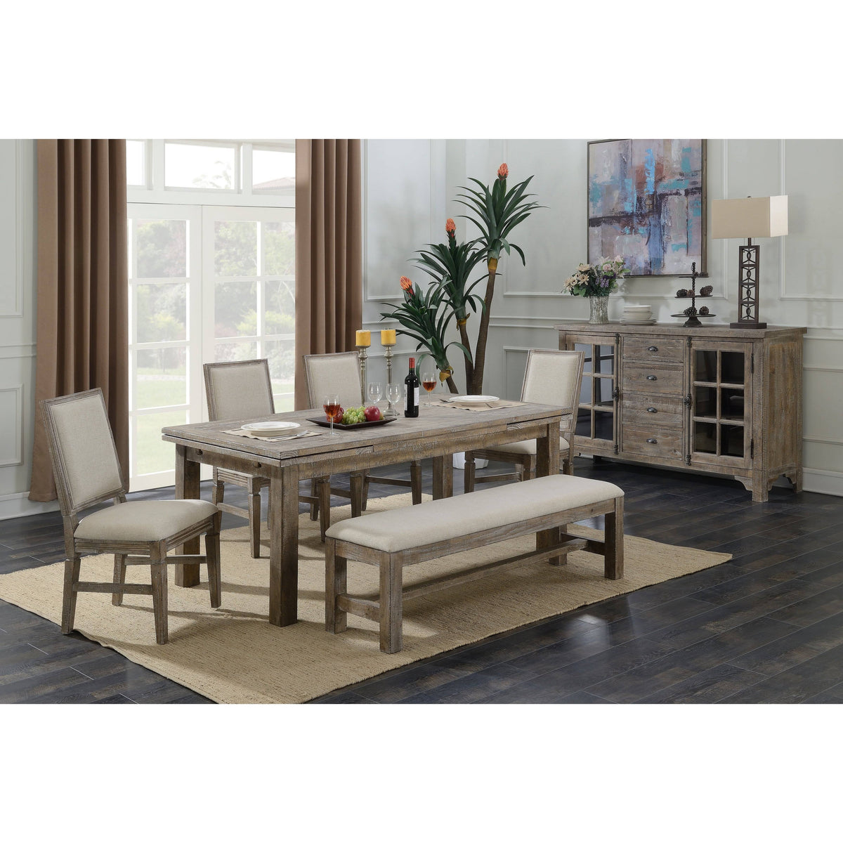 Rustic Casual Bench Z738