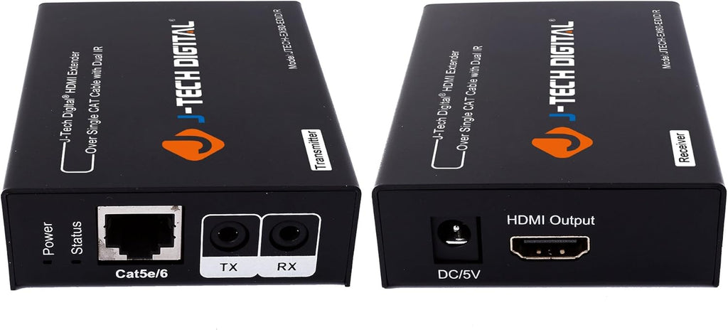 HDMI Extender by Single Cat 5E/6/7 up to 200ft with Dual IR and EDID Support Pack of 2 P842502