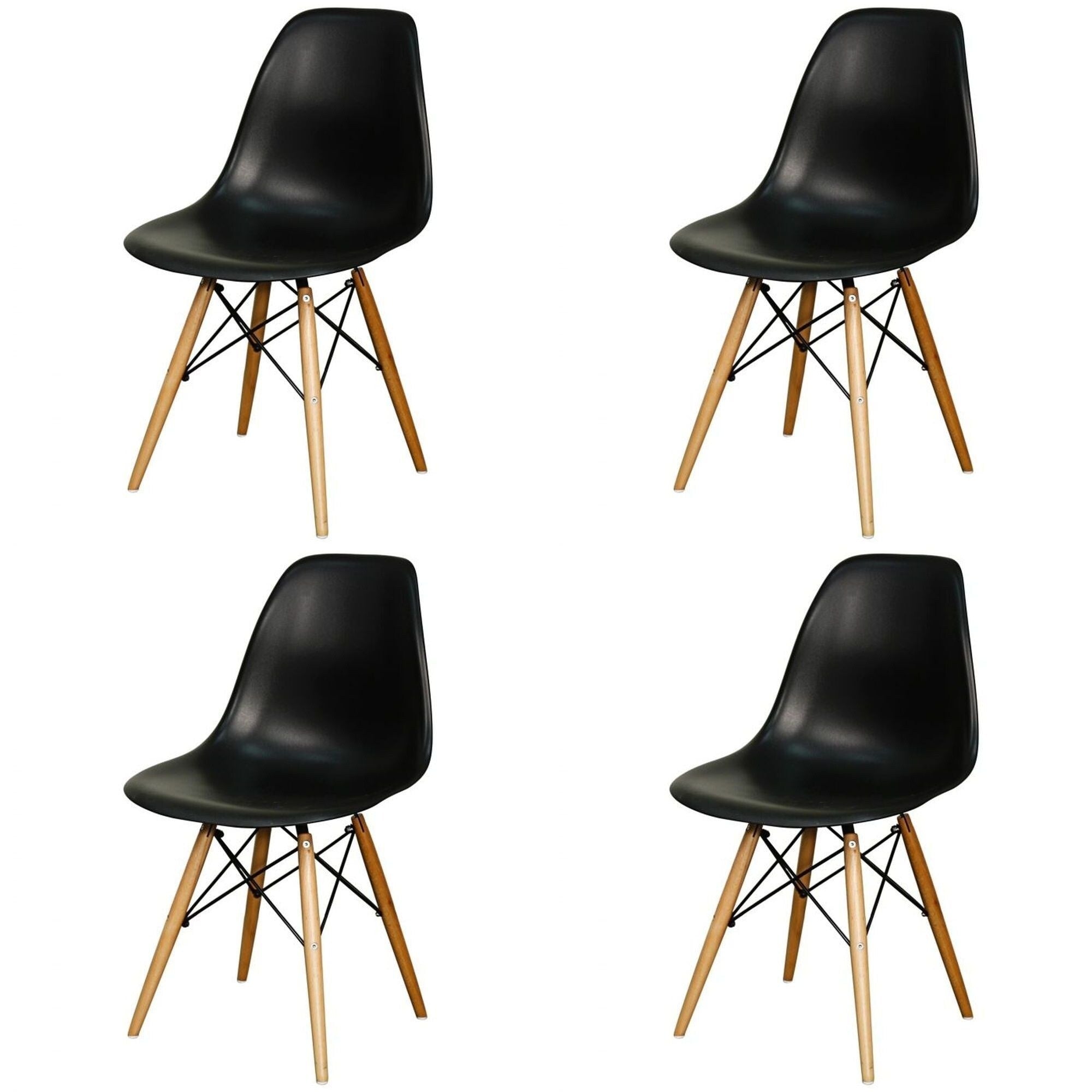 Blue Kids Chair with Wood Legs Set of 4 Y215
