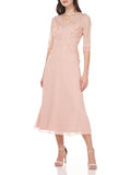 Violet Chiffon Beaded Evening Dress Pink 10 X8169