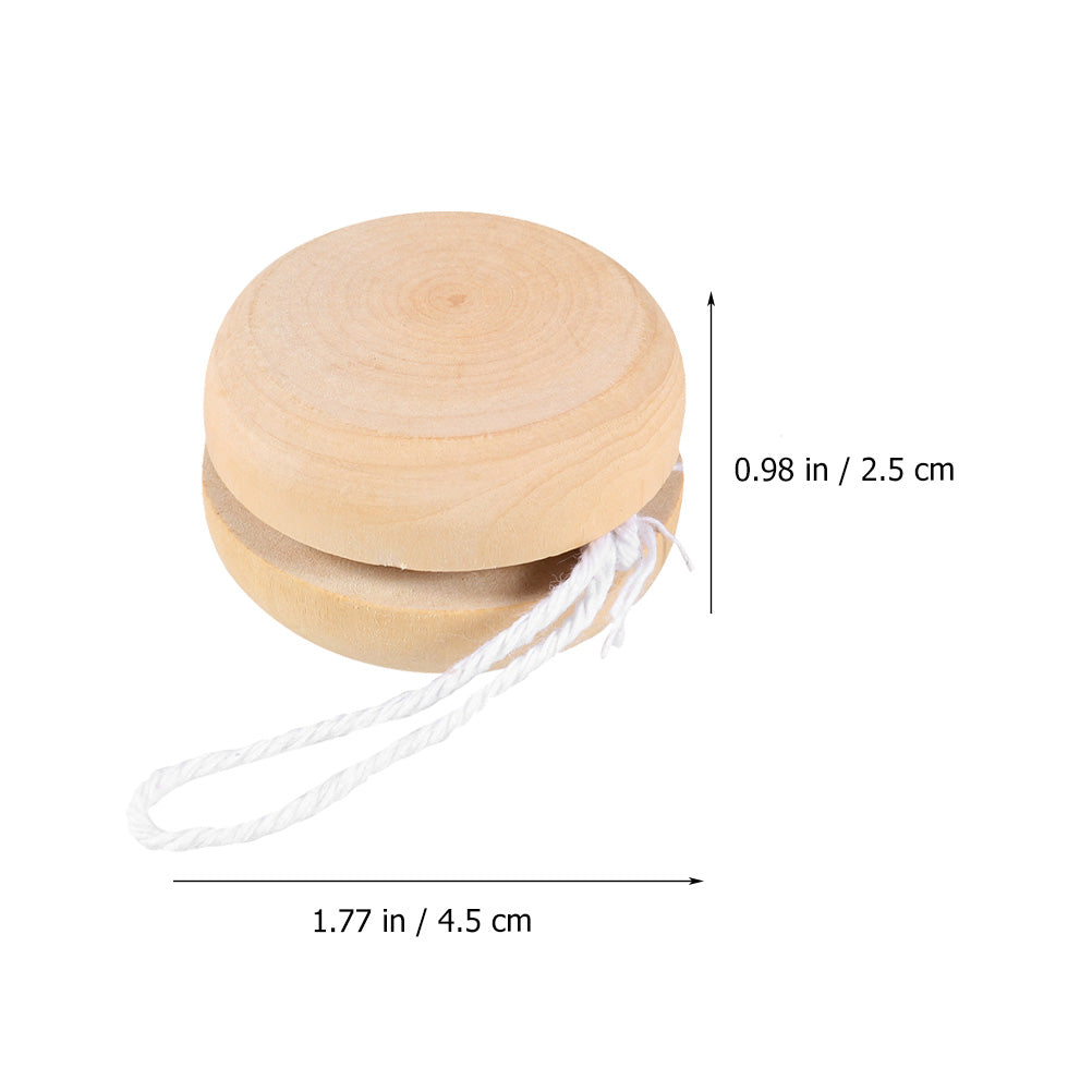 12Pcs Unfinished Wooden Yo-Yo Balls for DIY Hand Painting L6302