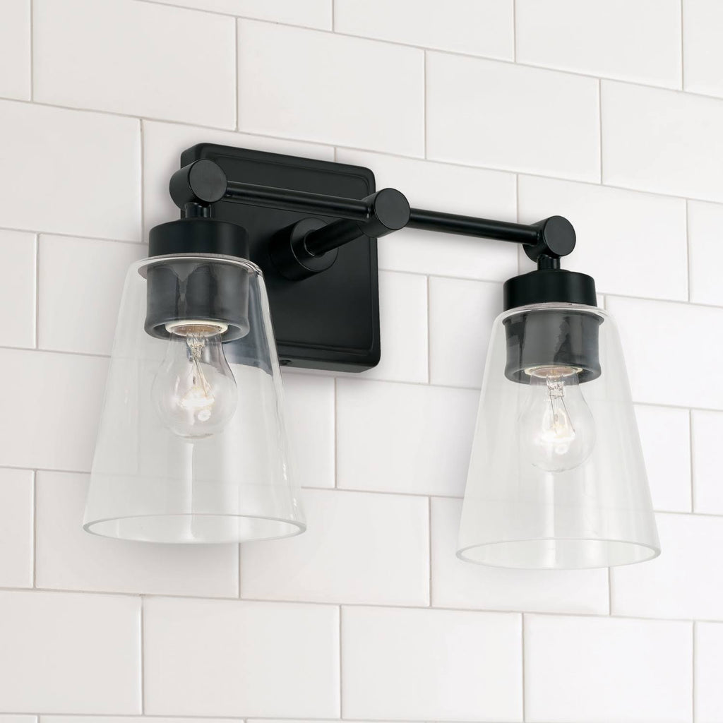 2 Light Vanity Matte Black V64228
