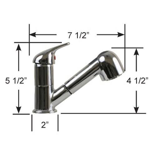 Compact Marine Galley Pull Out Faucet Silver I239825