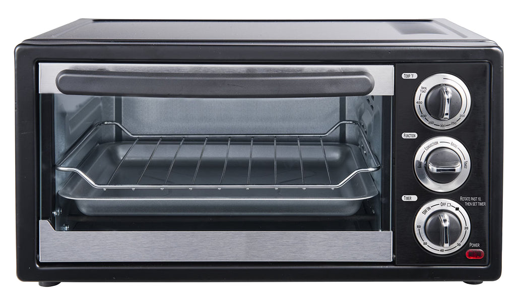 Countertop Stainless Steel Toasted Oven Broiler with Convection, Black E69955
