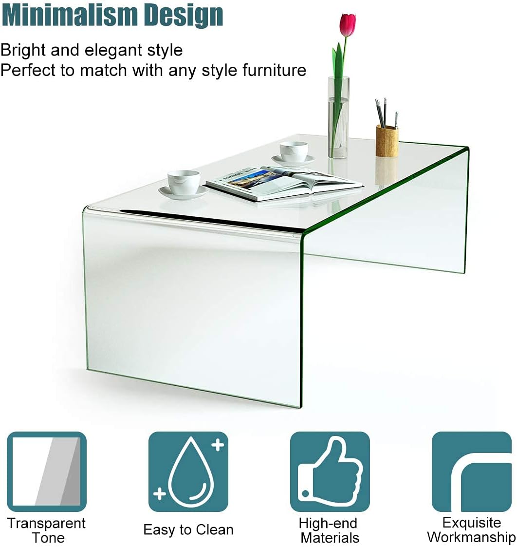 Glass Coffee Table with Tempered Glass K688