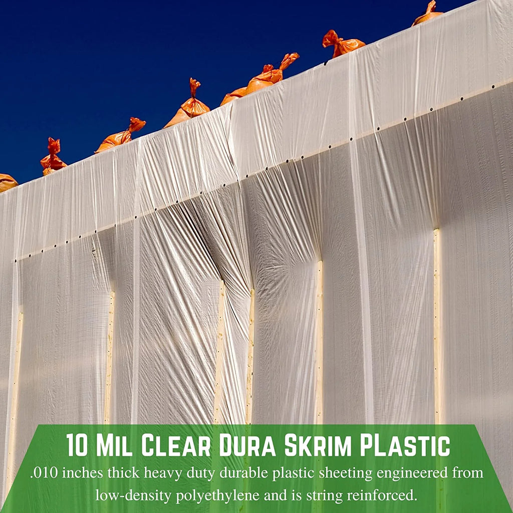 10 Mil UV-Rated Clear Polyethylene Sheeting Roll V835