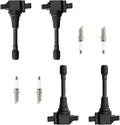 4pc Ignition Coil Pack And Spark Plug Compatible With Nissan Versa 2012 2013 2014 1.6L S246056