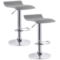 Faux Leather Adjustable Bar Stool Set of 2 K104490