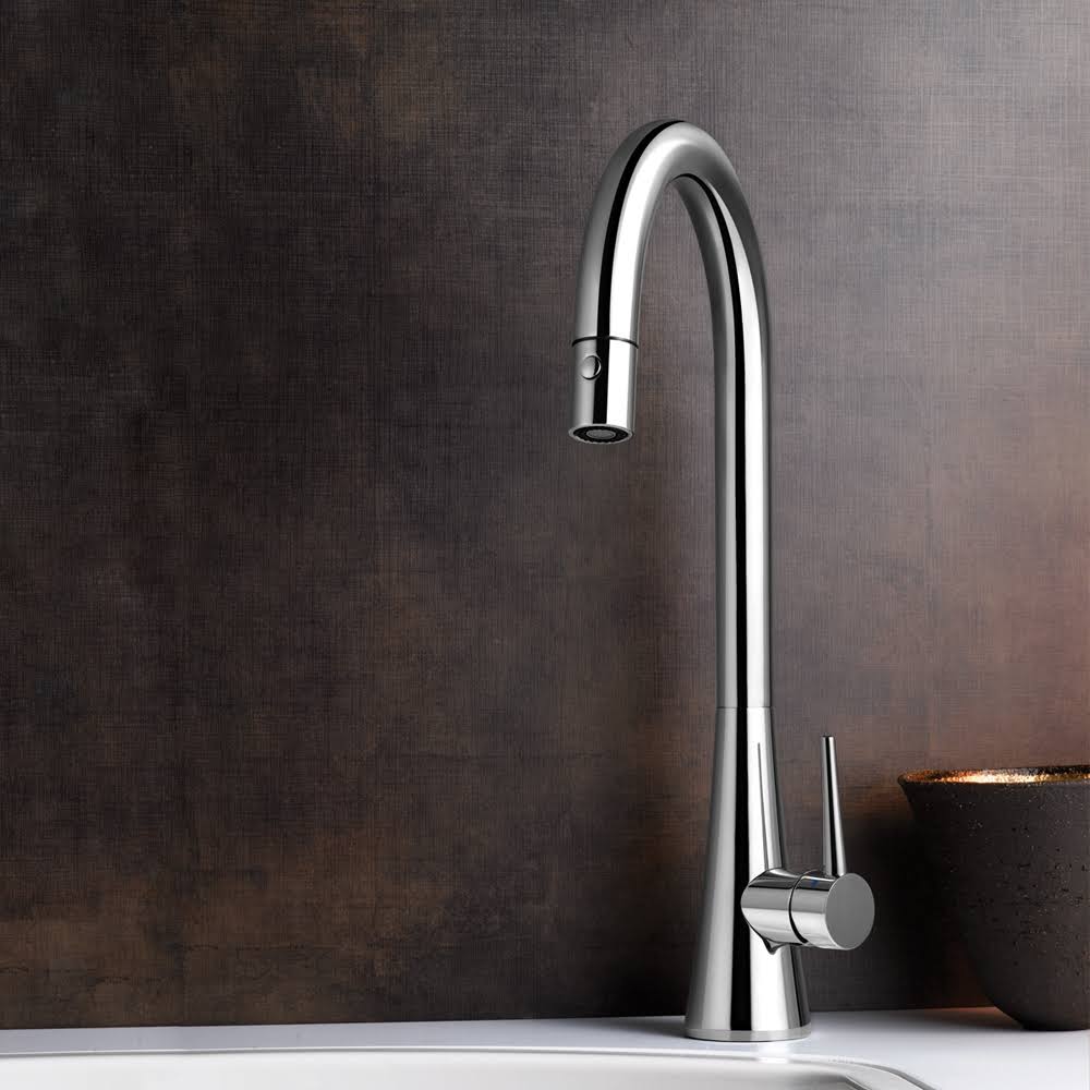 Brushed Nickel Pull Down Kitchen Faucet D524