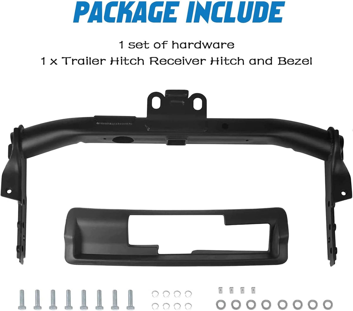 Trailer Hitch Receiver and Bezel Class IV Replacement (Black) W662392