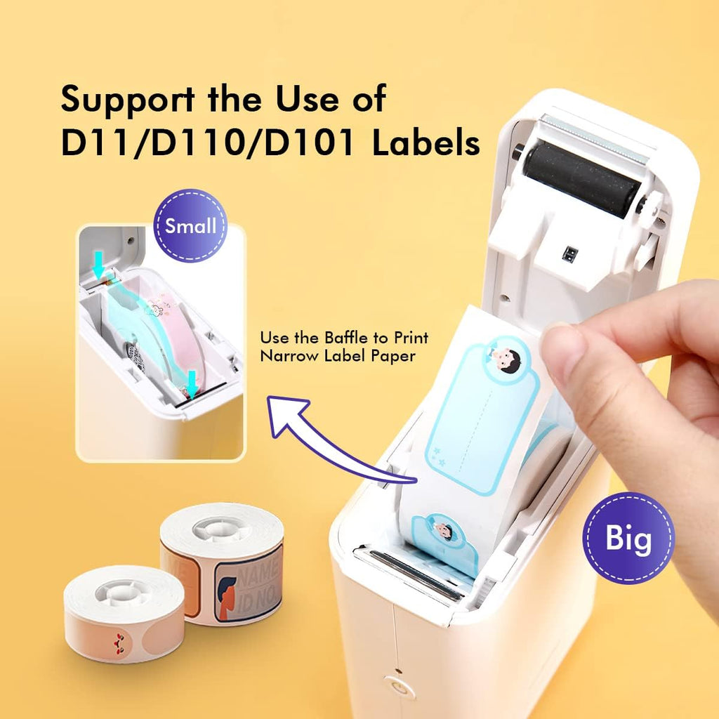 Label Maker with Tape, Wireless Bluetooth Portable Sticker Labels Printer 10-25mm Label Width Pack of 2 Q8852