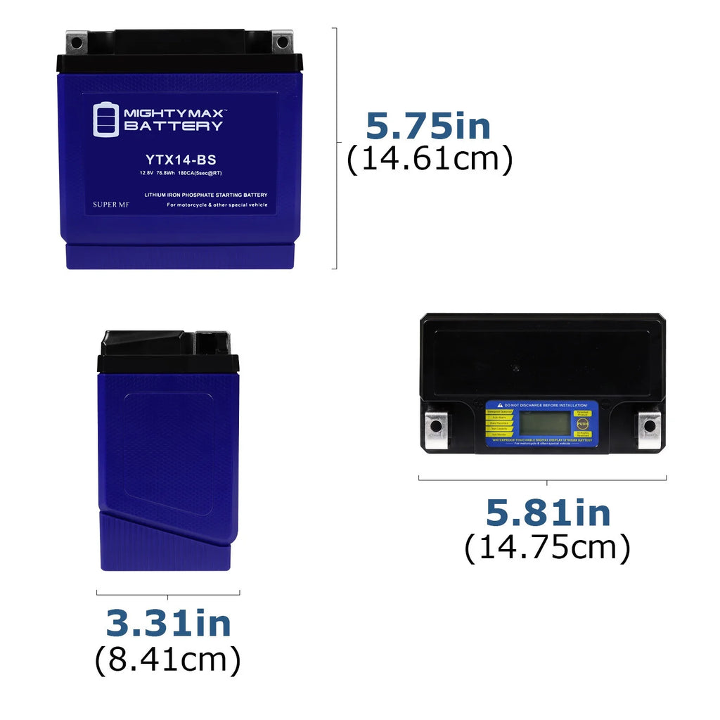 YTX14-BS Lithium Replacement Battery I76626
