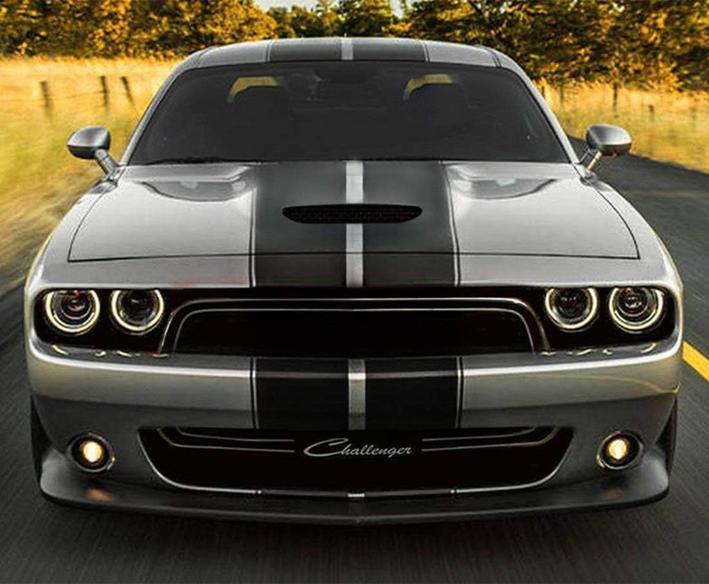 Decal Sticker Stripe Kit Compatible with Dodge Challenger, Pack of 2 P75770