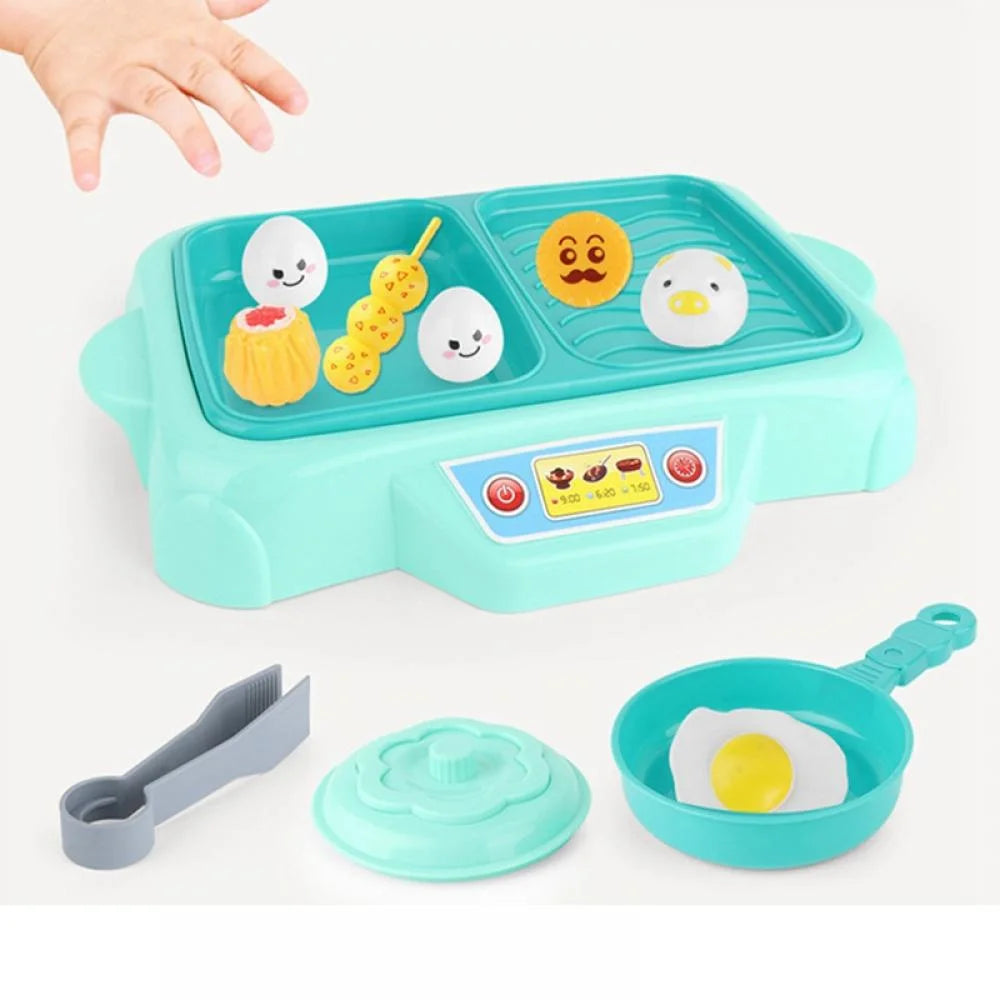 Pretend Play Kitchen Toy with Cooking Utensils and Cut Play Food X5384