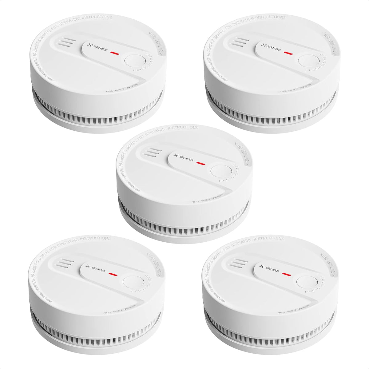 Smoke Detector Alarm, 10-Year Lithium Battery, LED Indicator, Pack of 2 P33582