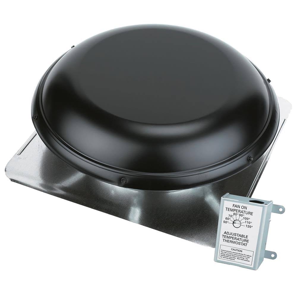 Black Galvanized Steel Electric Power Roof Vent W27635