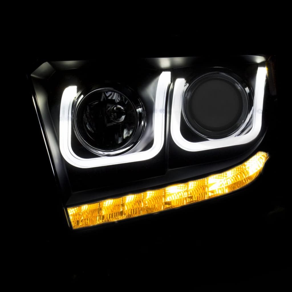 Projector Headlights with U-Bar Black with DRL A230077