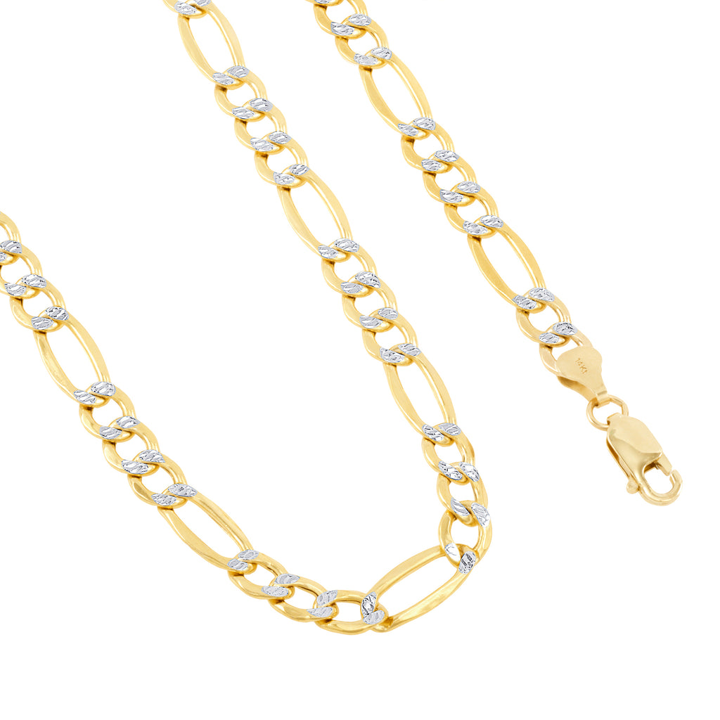 14k Yellow Gold Solid Figaro Chain Necklace 20" - 30" F53753