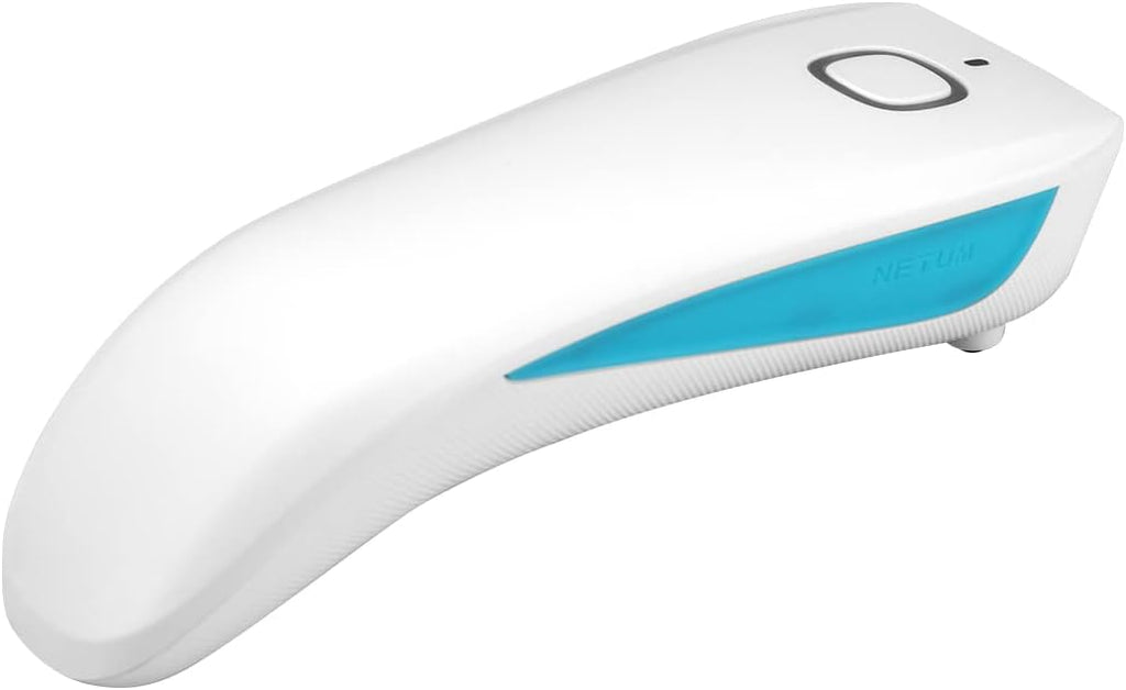 Mini Wireless 2D QR Barcode Scanner, Bluetooth Portable Pocket Bar Code Reader, White M433