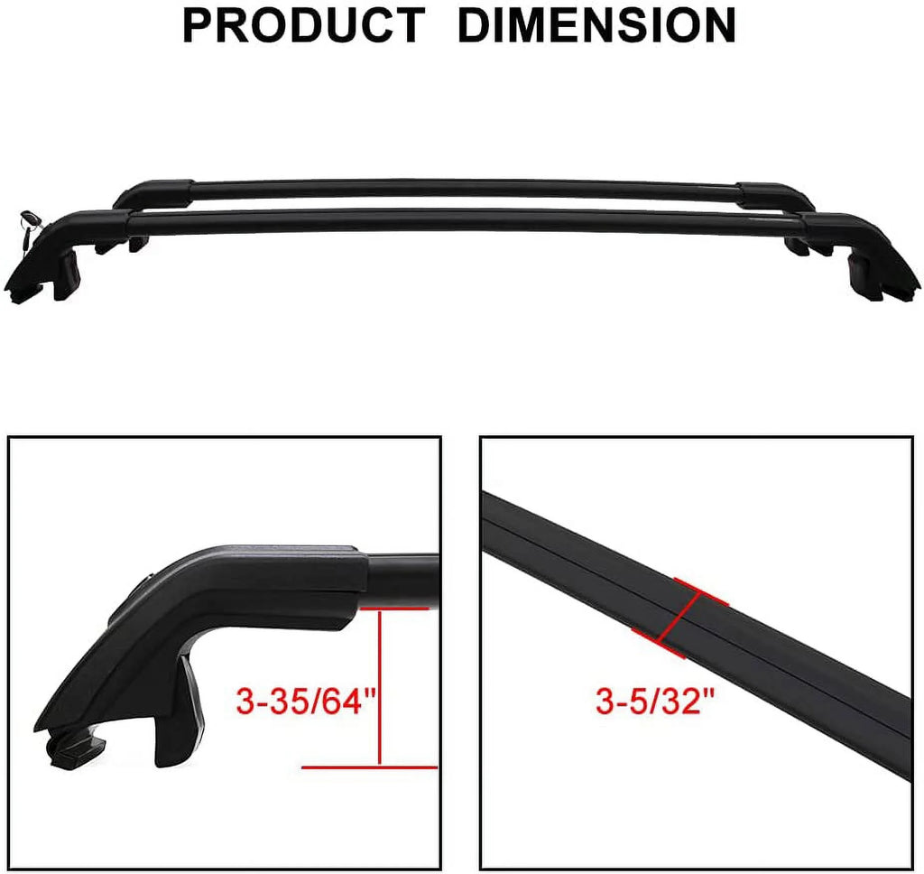 Black Adjustable Roof Rack Luggage Holder E706