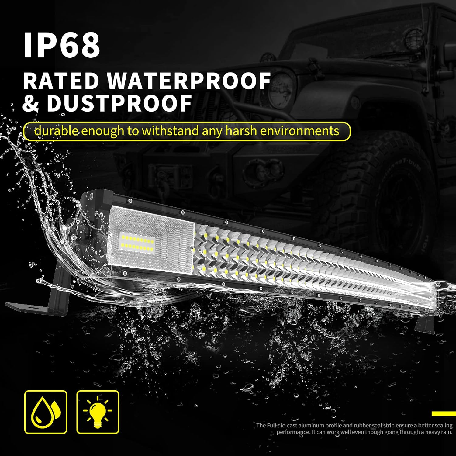 42" Curved LED Light Bar Triple Row 540W 54000LM Off Road Driving Light Pack of 2 Y86622