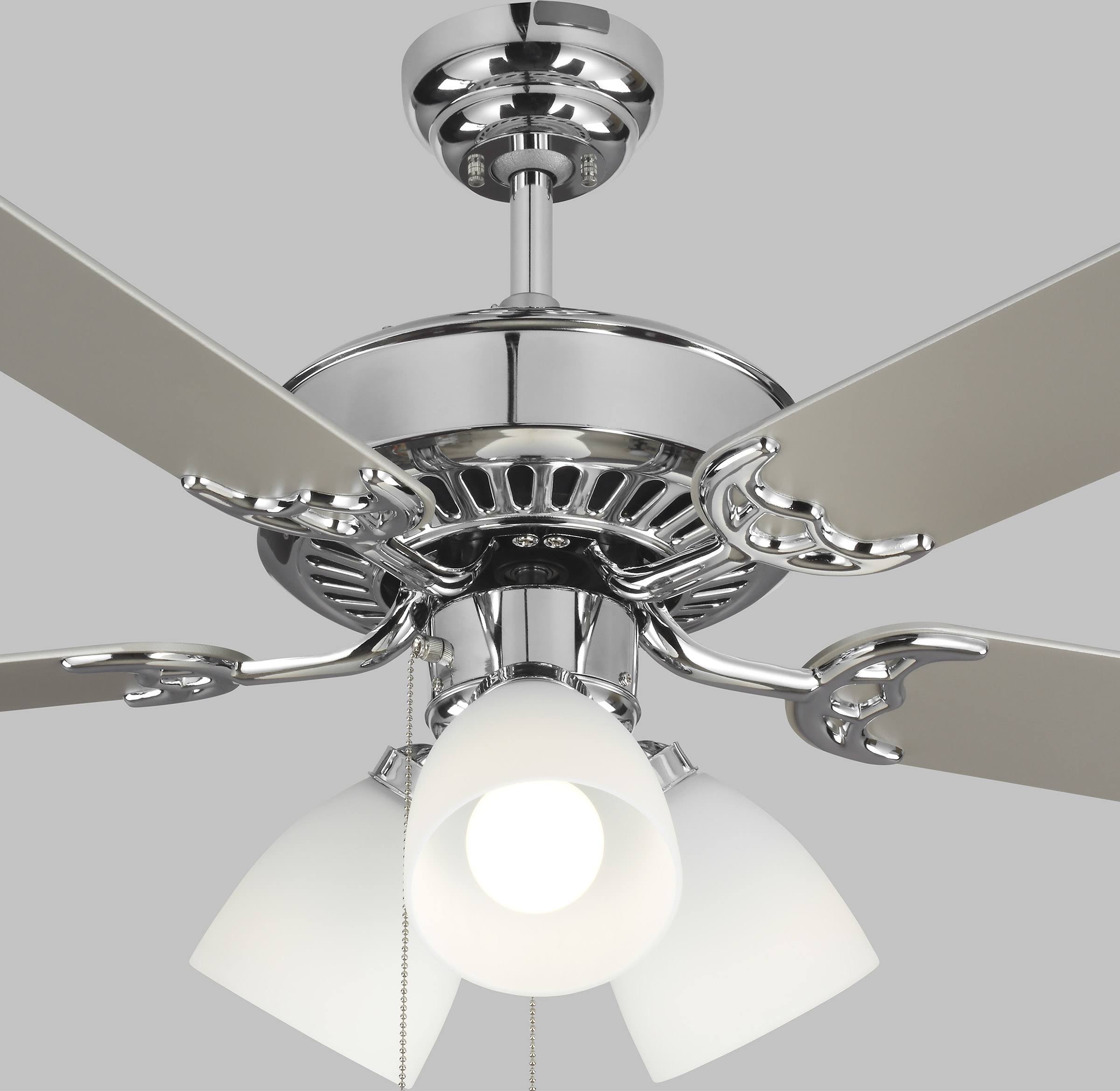 Chrome LED Ceiling Fan T6891