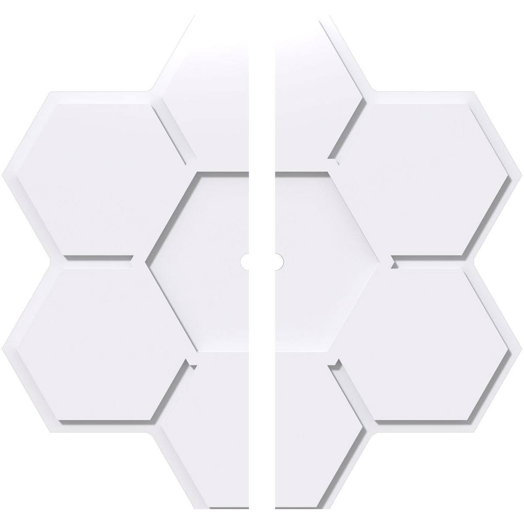 36 inchod x 1 inchid x 12 1/2 inchc x 1 inchp Daisy PVC Ceiling Medallion, Two Piece M805