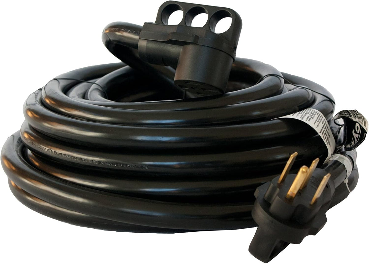 50 Amp 50 Feet RV Camper Electrical Extension Cord with Storage Strap F9894