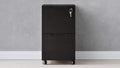 Black Oak 2 Drawer Mobile Filing Pedestal C685581