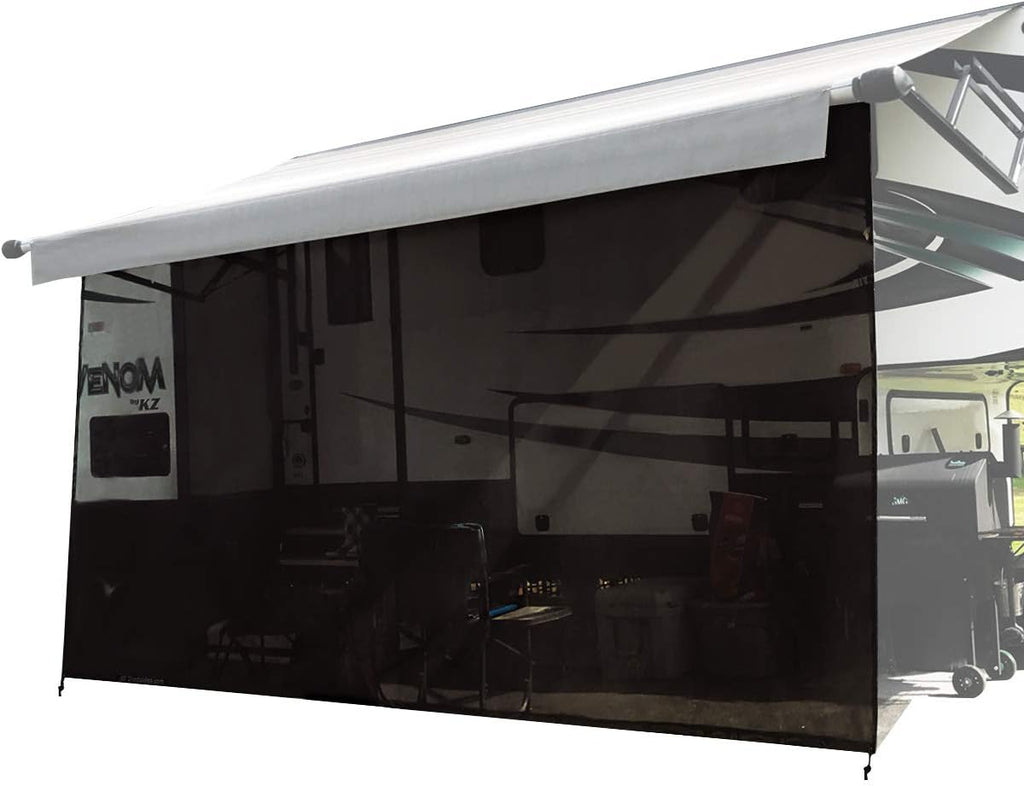 Black Mesh Sunshade for Awning U64384