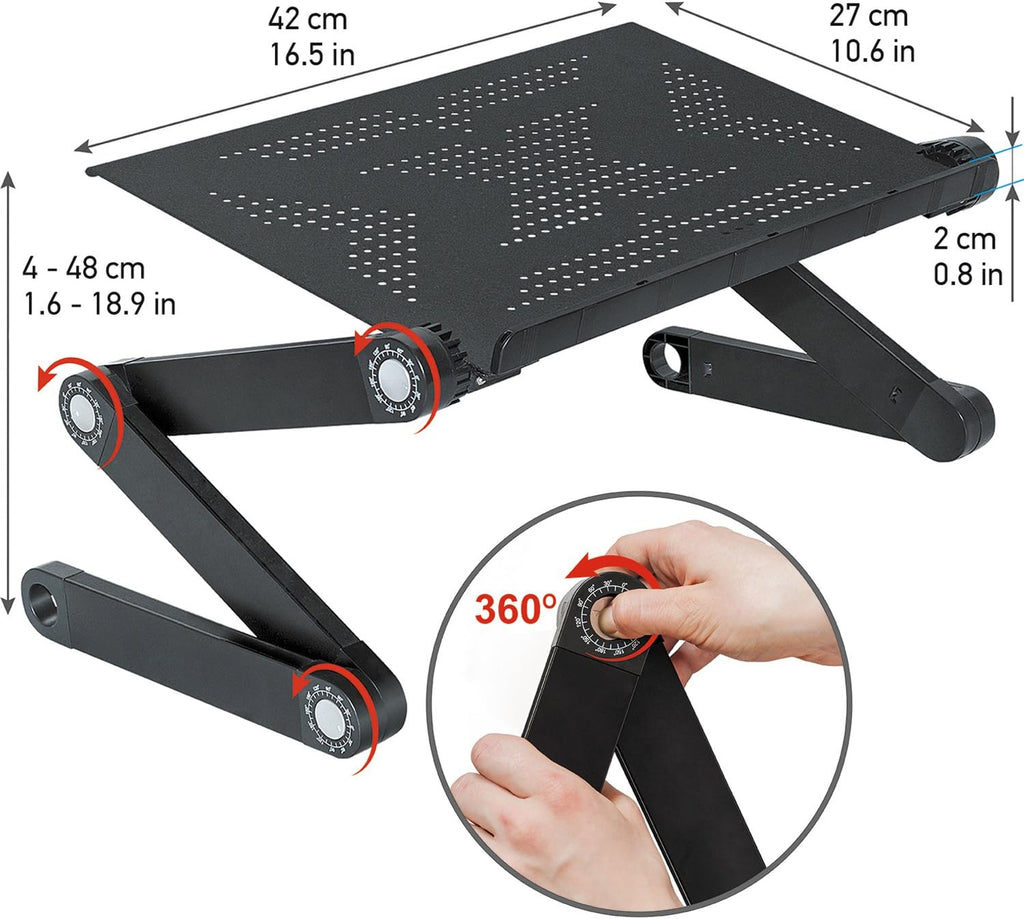 Black Pack of 2 Folding Laptop Table P421459