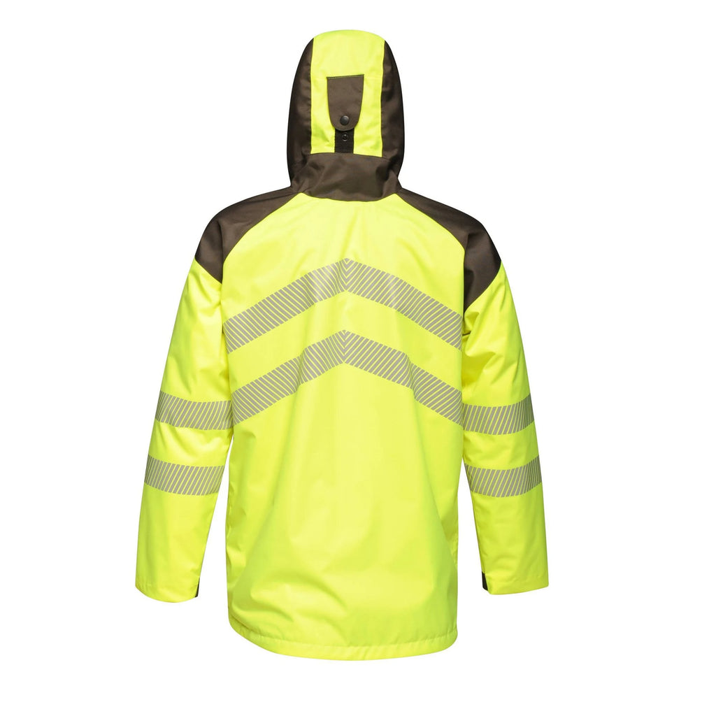 Mens Hi Vis Waterproof Workwear Jacket W7054