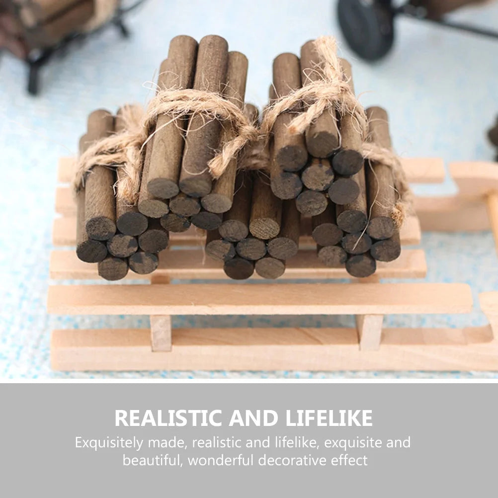 Miniature Firewood Pile Decorations U9674