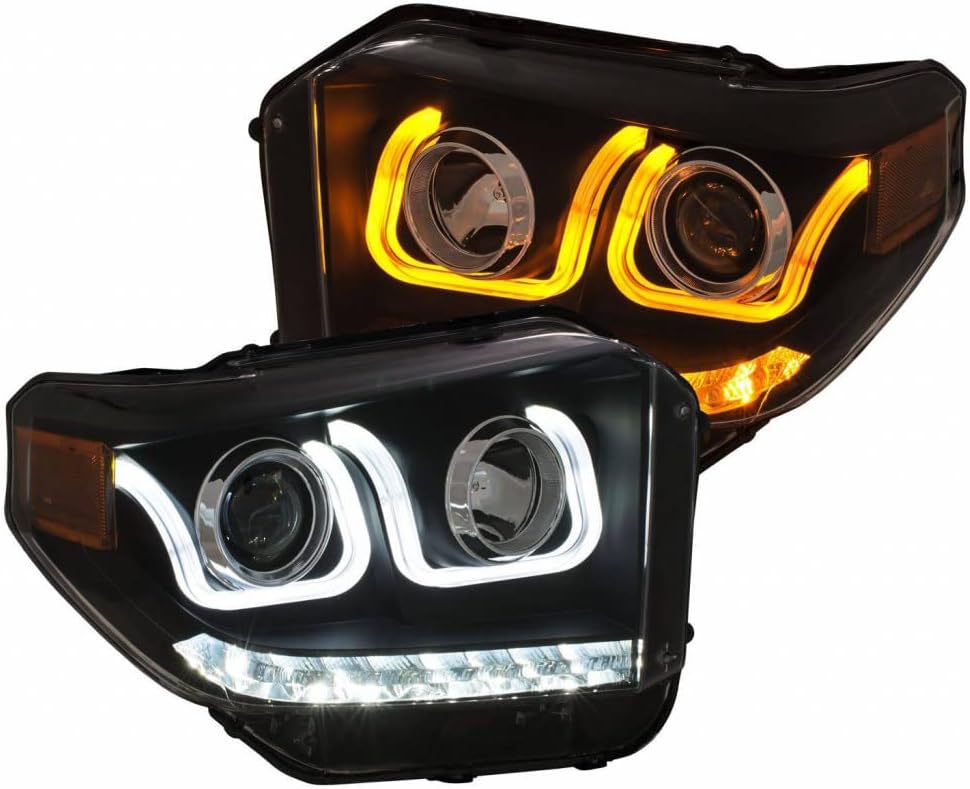 Projector Headlights with U-Bar Switchback Black M840379