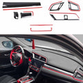 Carbon Fibre ABS Air Conditioning Outlet and Panel Instrument Panel for 10th Gen Honda Civic 2016 2017 2018 2019 2020 2021 C58008