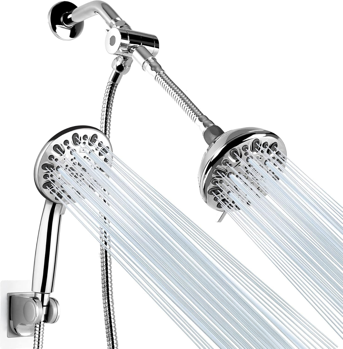 Matte Black 5" Rain Shower Head with Handheld Spray Combo, Pack of 2 R5312