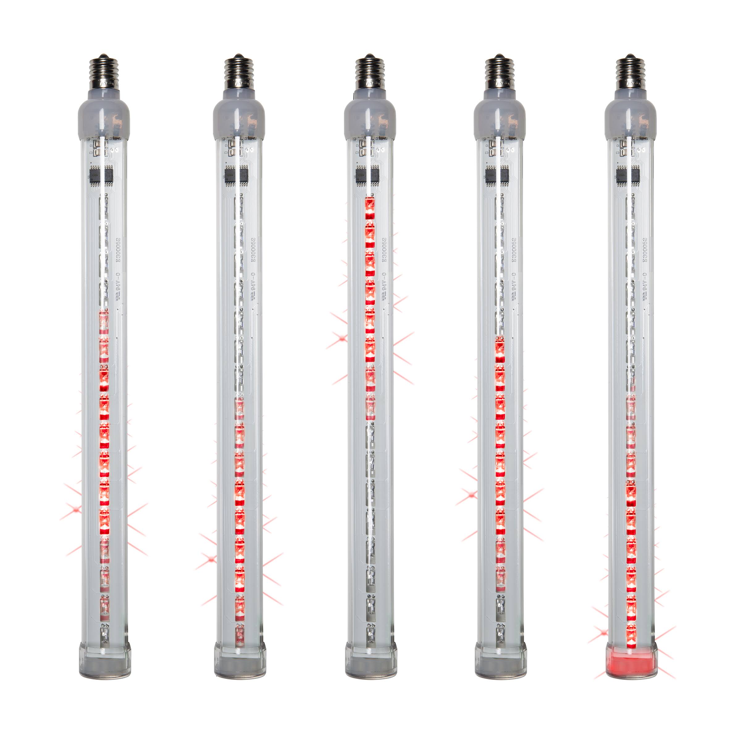 24 inch LED Tubes Red Light - 5 Bulbs T9031