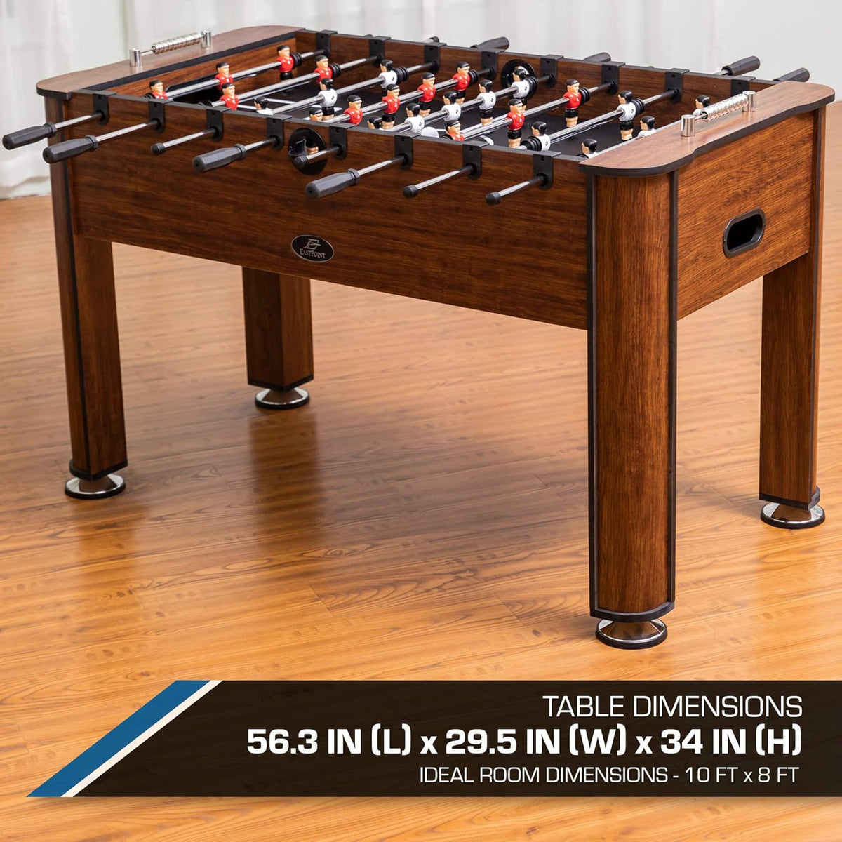 56-Inch Foosball Table with Quick-Connect Rods and Bead Scoring L515043